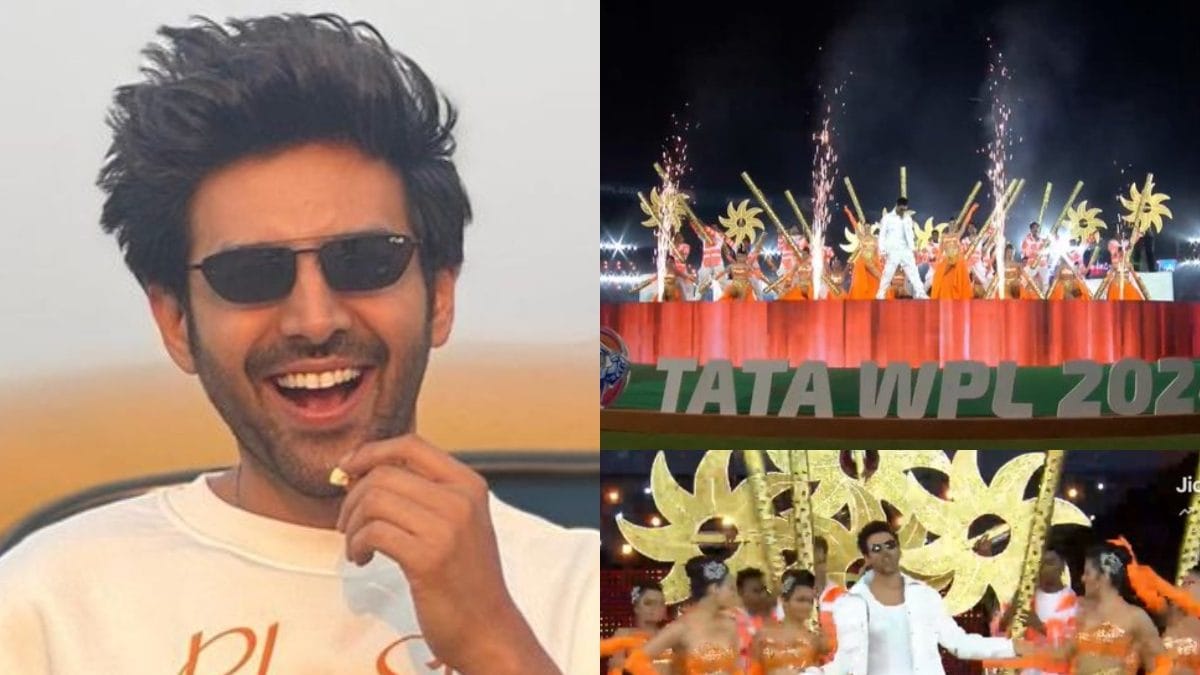 Kartik Aaryan Grooves To Bhool Bhulaiyaa Track At WPL 2024 Opening Ceremony, Sets Stage On Fire | Watch